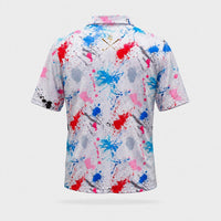 The Slice Polo, paint splatter, back