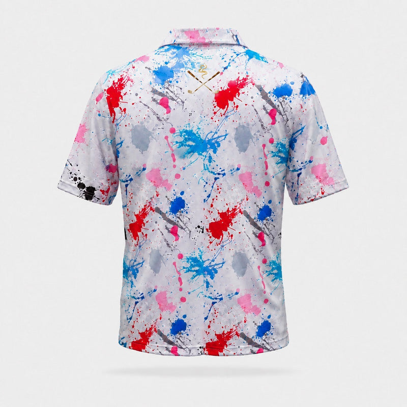The Slice Polo, paint splatter, back