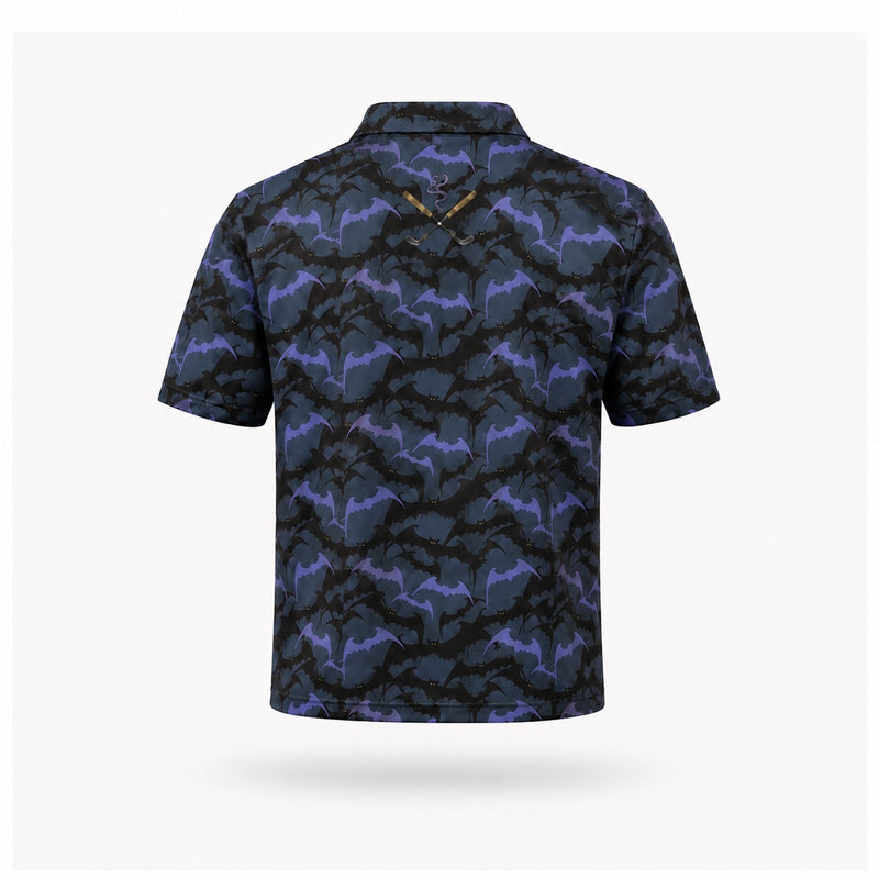The Last Light Polo, bat print, back