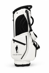 White golf bag with Black accent - side