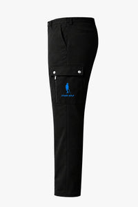 Cigar Golf cargo pant black light blue logo side