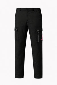 Cigar Golf cargo pant black pink logo front