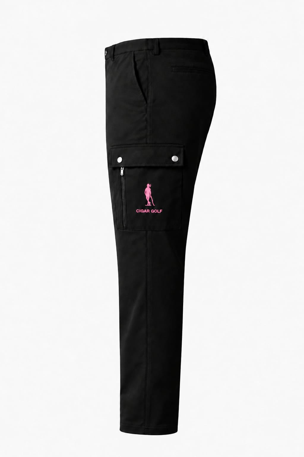 Cigar Golf cargo pant black pink logo side