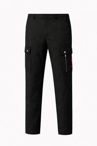 Cigar Golf cargo pant black red logo front