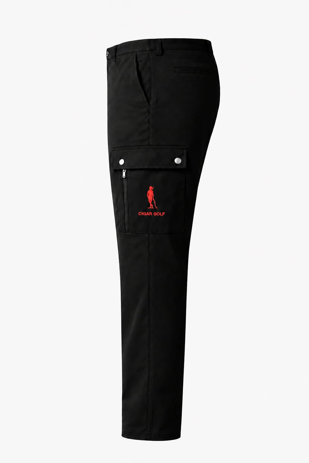 Cigar Golf cargo pant black red logo side