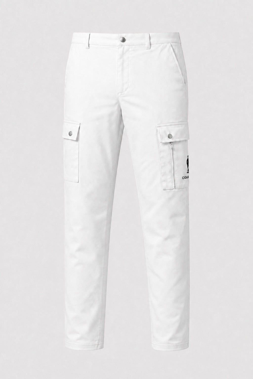 Cigar Golf cargo pant white black logo front