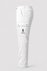 Cigar Golf cargo pant white black logo side
