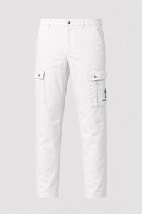 Cigar Golf cargo pant white green logo front