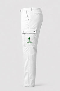 Cigar Golf cargo pant white green logo side