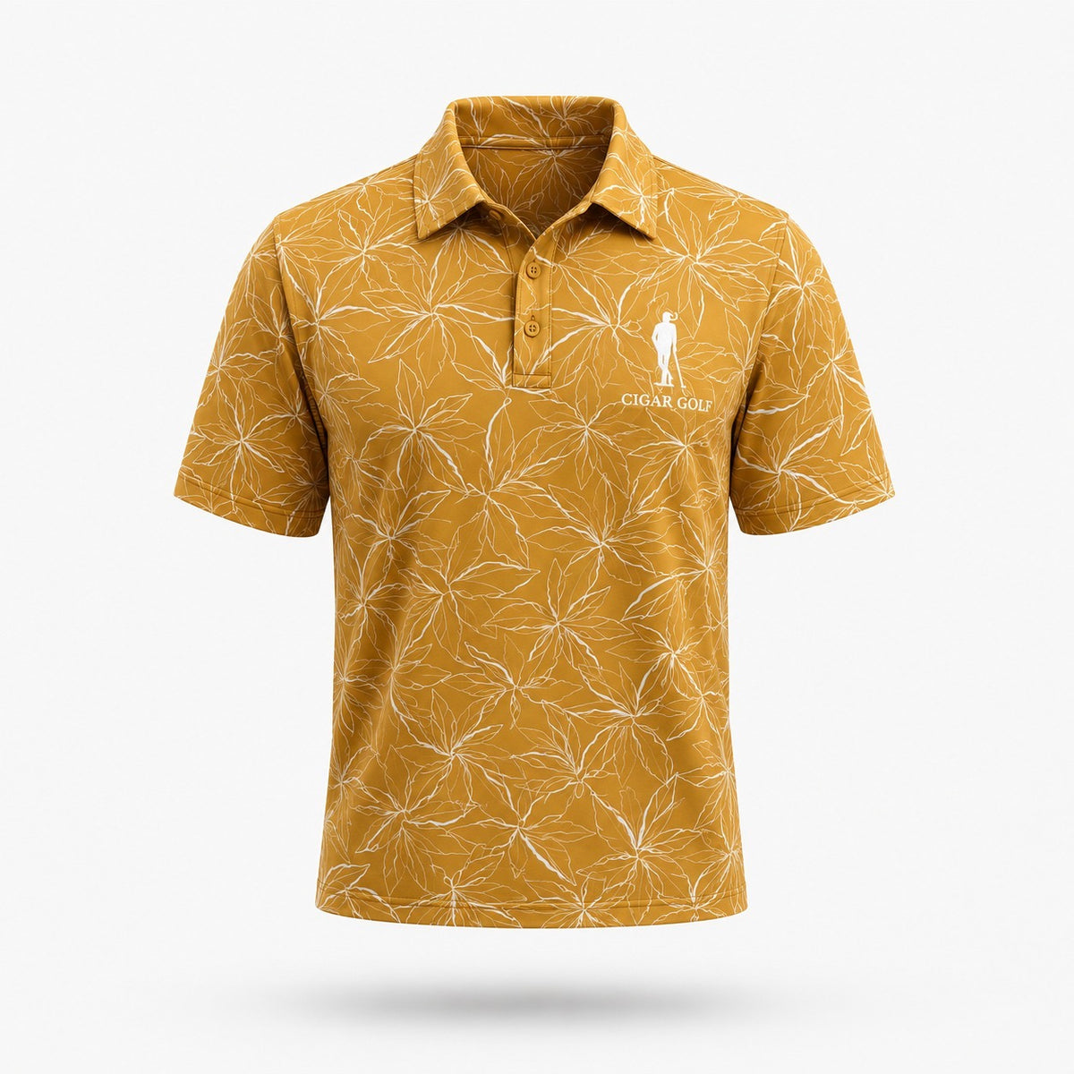 The Connecticut Polo, mustard tobacco leaf, front