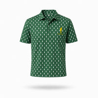 The Robusto Polo, green cigar print, front