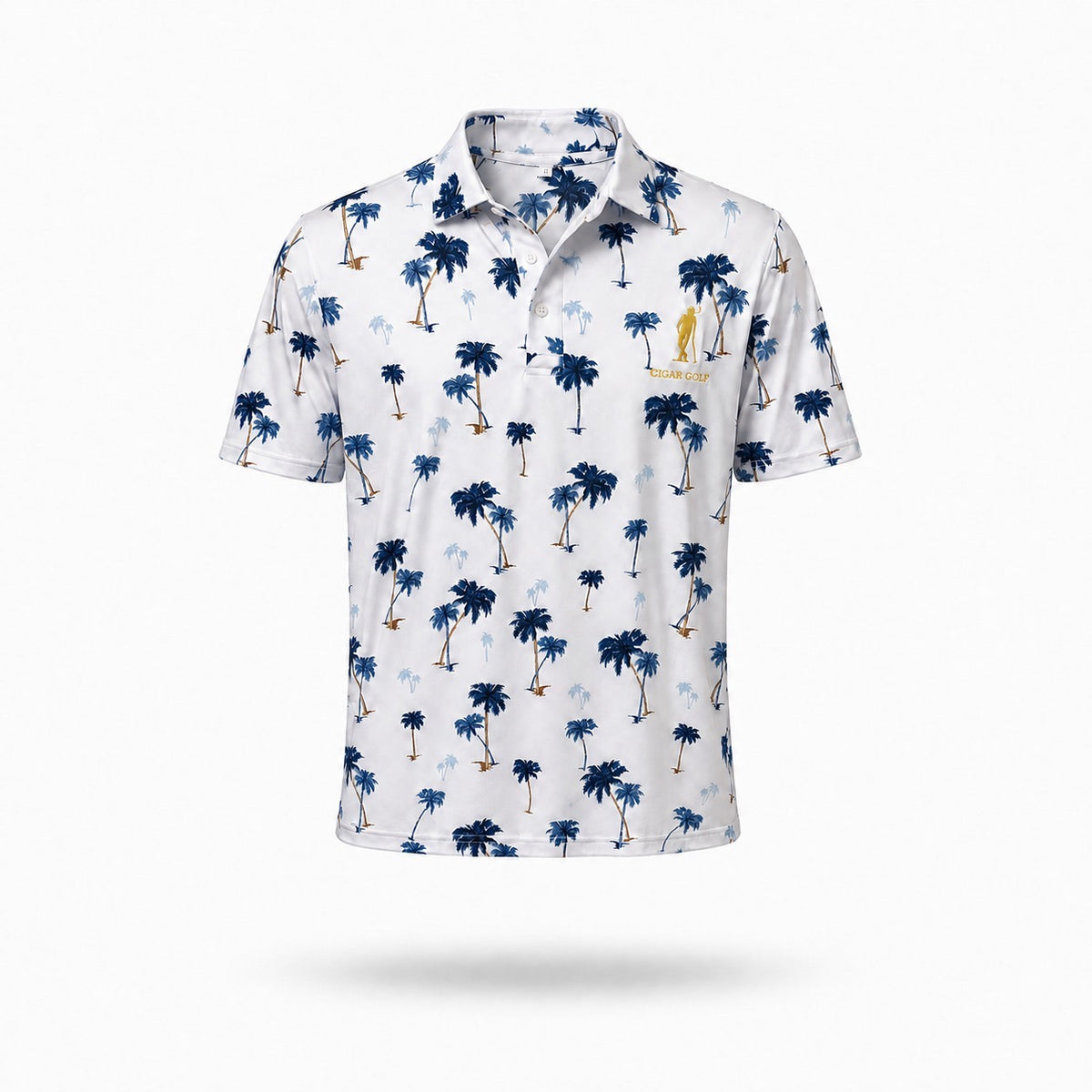 The Island Polo, palm print, front