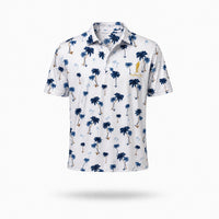 The Island Polo, palm print, front