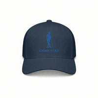Navy hat with Blue logo
