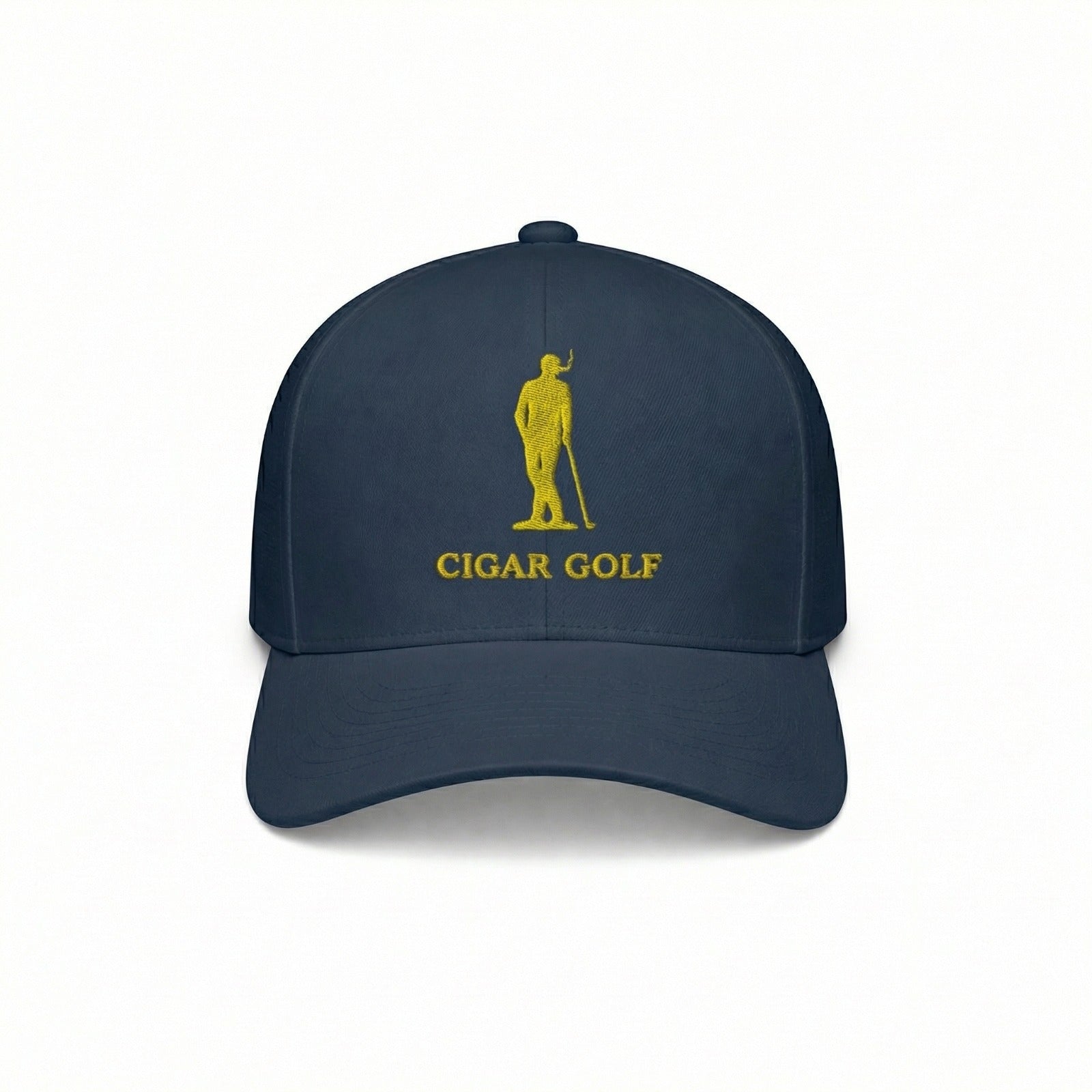 Navy hat with Yellow logo
