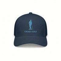 Navy hat with Light Blue logo