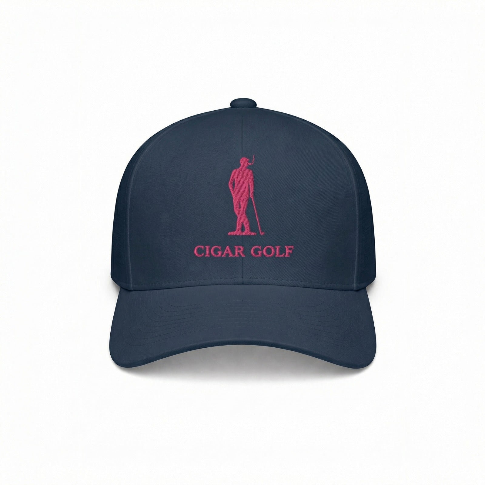 Navy hat with Pink logo
