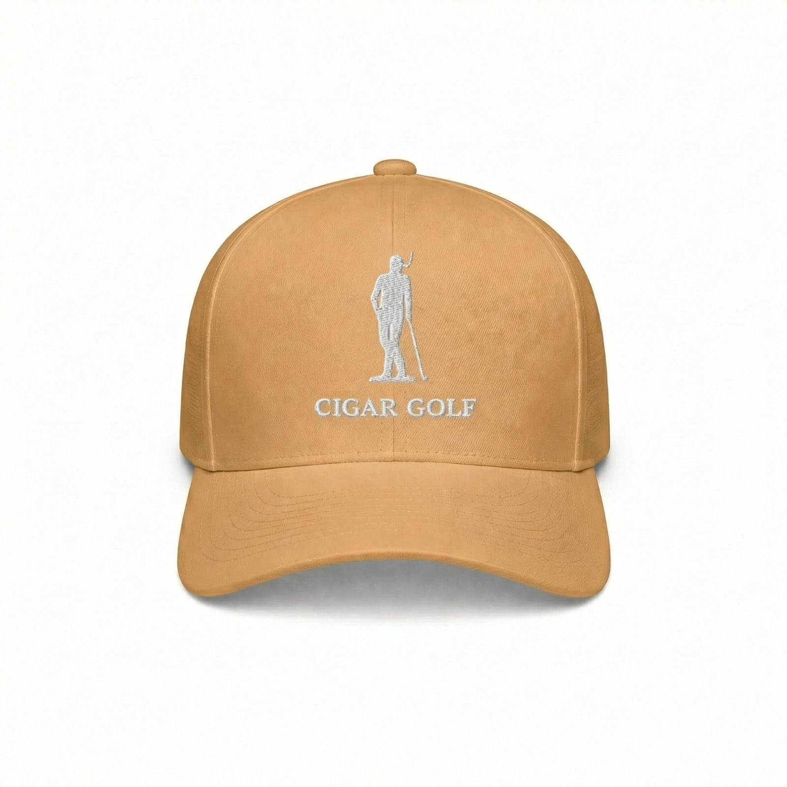 Tan hat with White logo