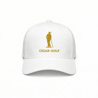 White hat with Gold logo