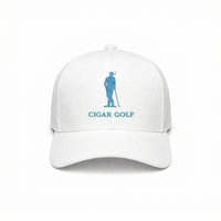 White hat with Light Blue logo
