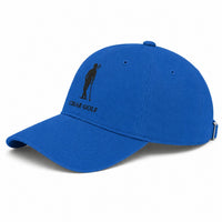 Blue hat with Black logo - diagonal