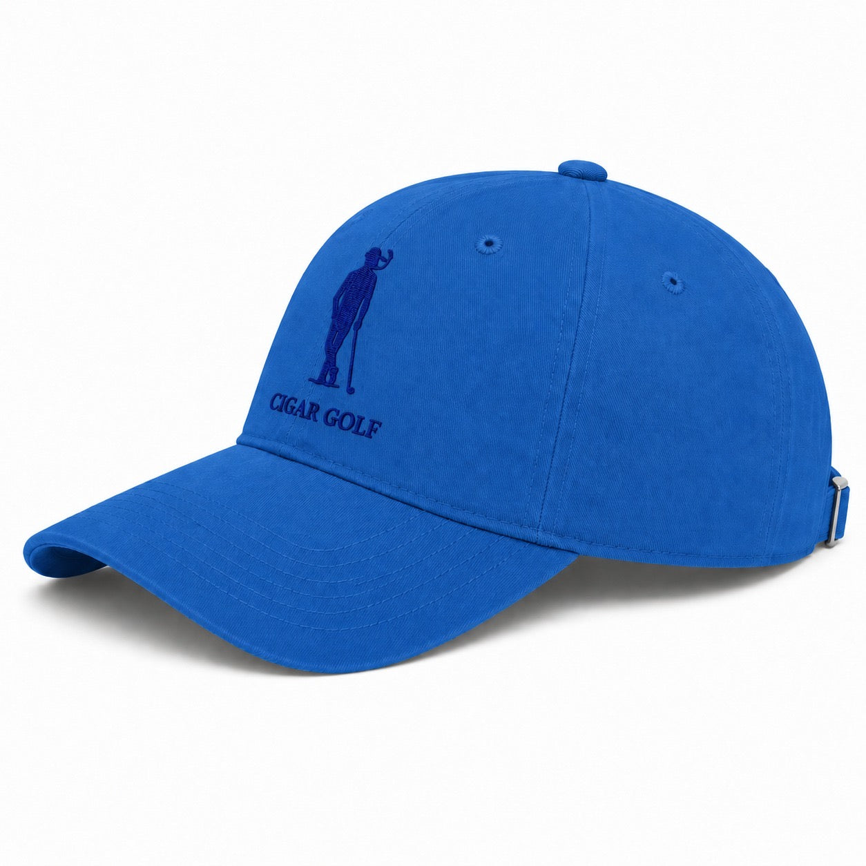 Blue hat with Navy logo - diagonal