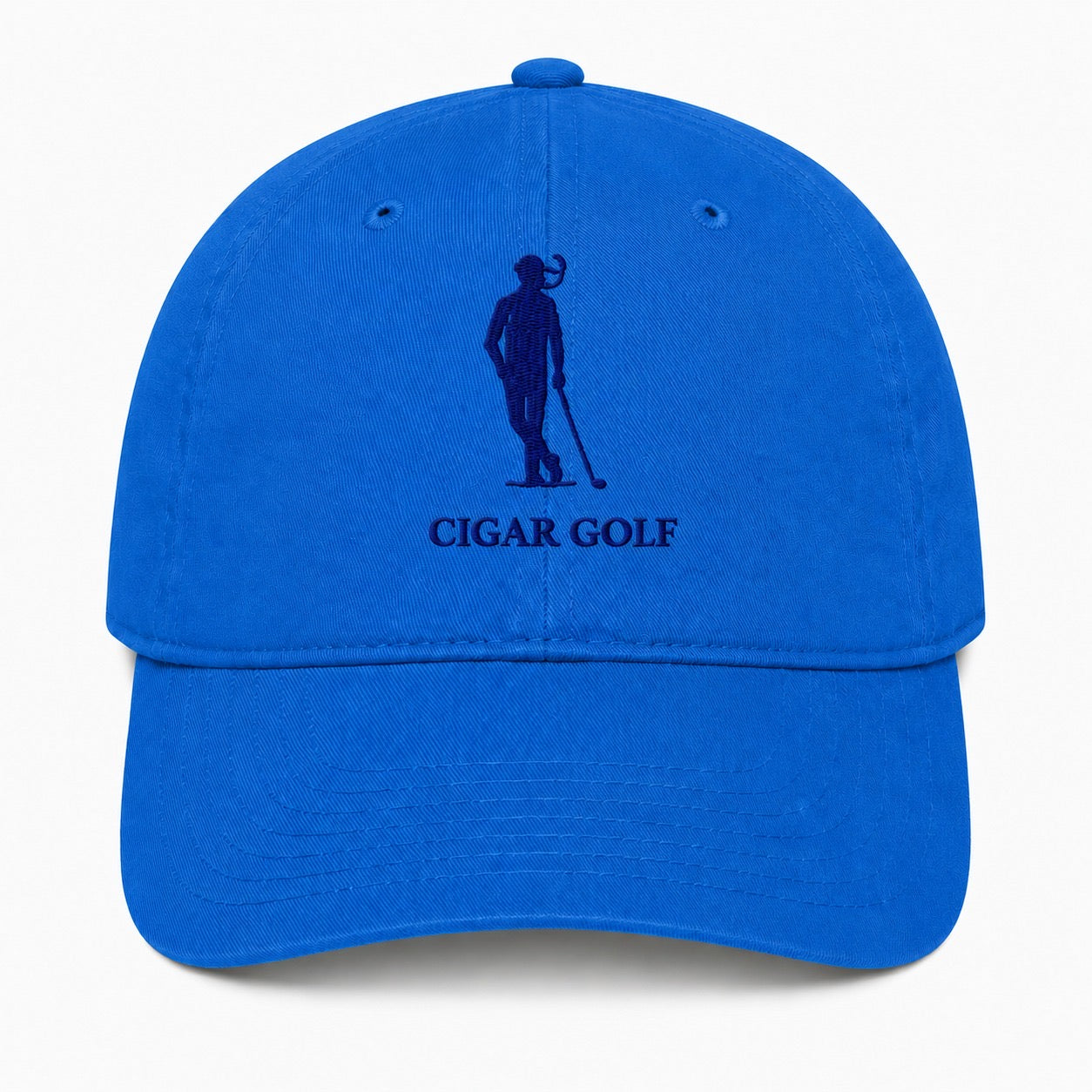 Blue hat with Navy logo - front