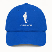 Blue hat with White logo - front