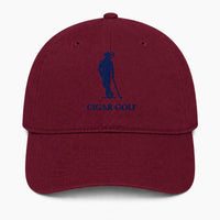 Burgundy hat with Blue logo - front