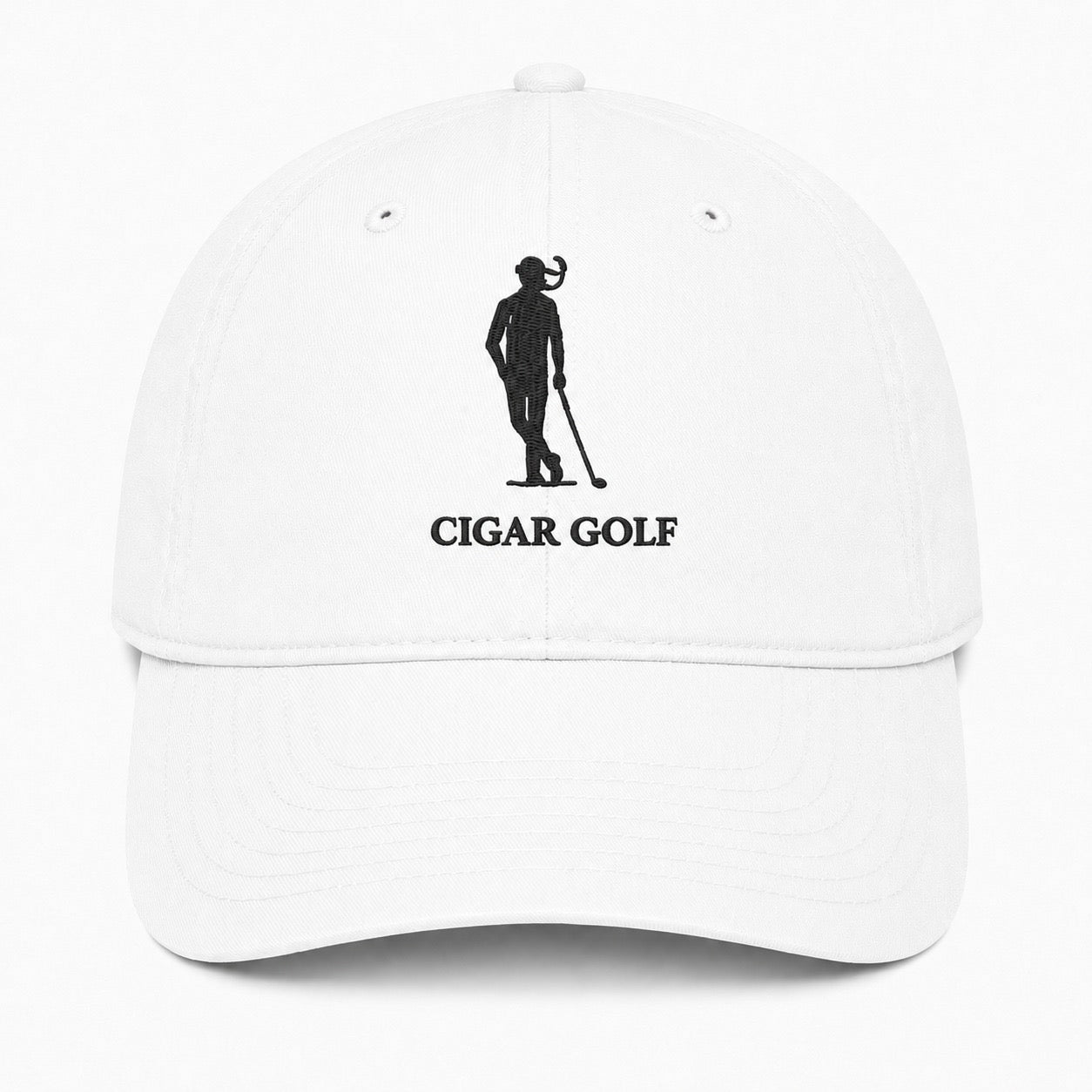 White hat with Black logo - front