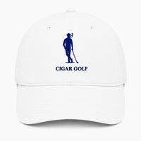 White hat with Blue logo - front