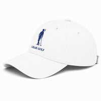 White hat with Blue logo - diagonal