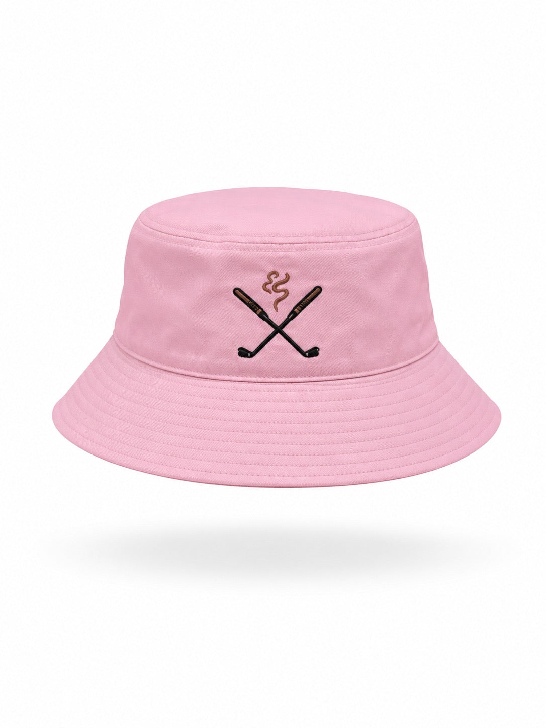 Pink bucket hat with Pink logo - back