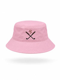 Pink bucket hat with Pink logo - back