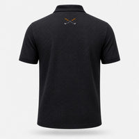 Black Pattern polo — back