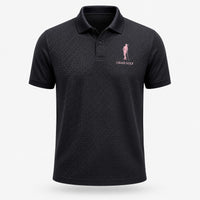 Black Pattern polo — front