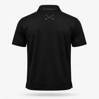 Inside Pattern Black polo — back