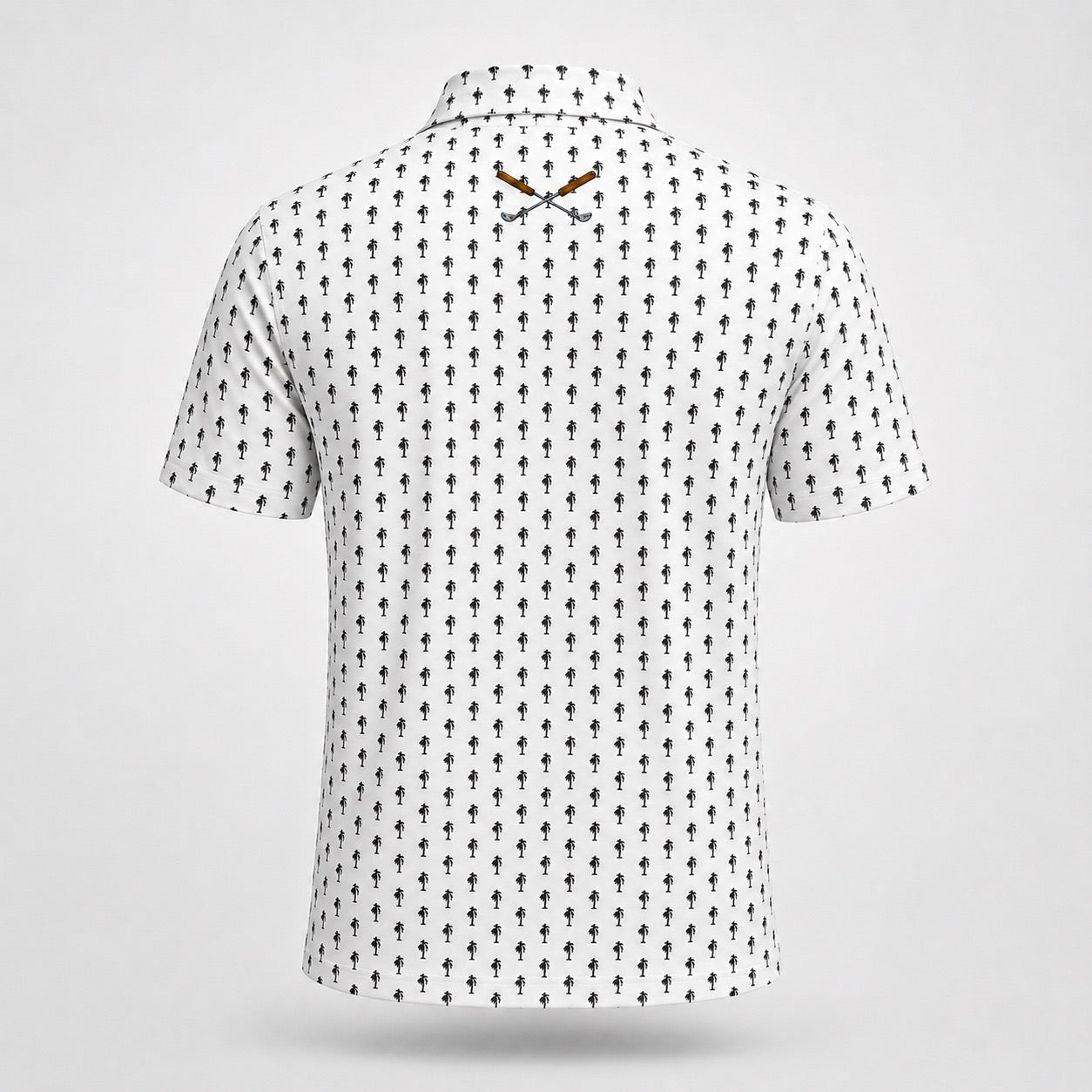 All-Over Logo White polo — back
