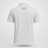 All-Over Logo White polo — back