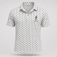 All-Over Logo White polo — front