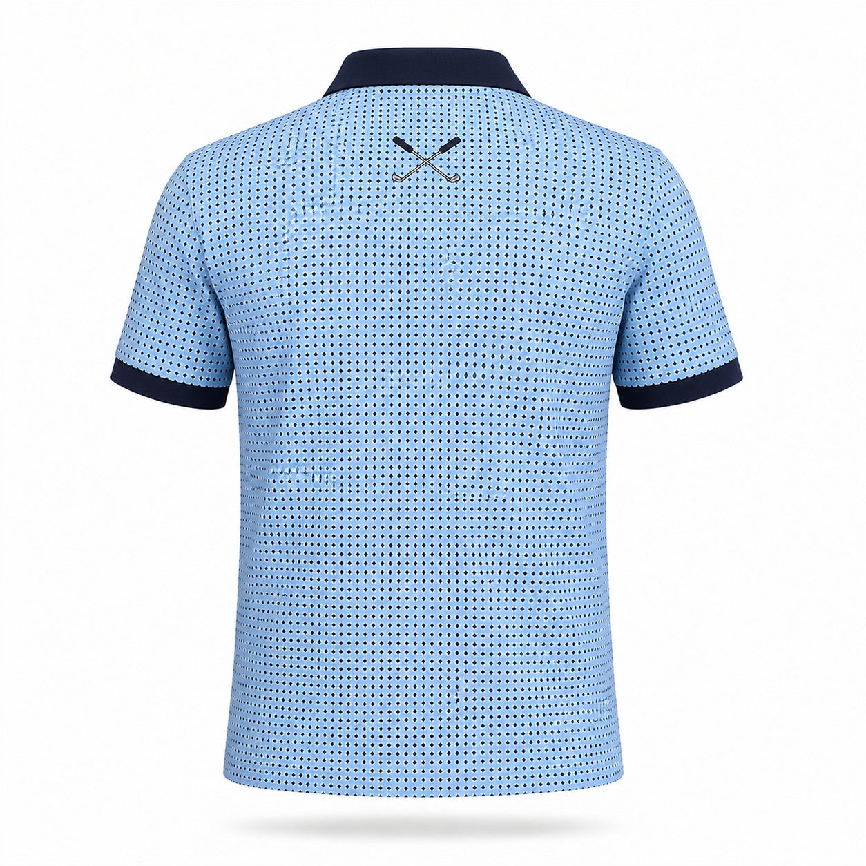 Light Blue Diagonal polo — back
