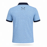 Light Blue Diagonal polo — back