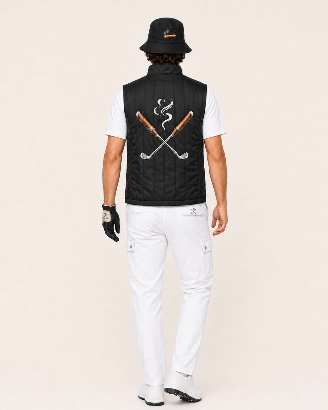 Cigar Golf property vest black model back