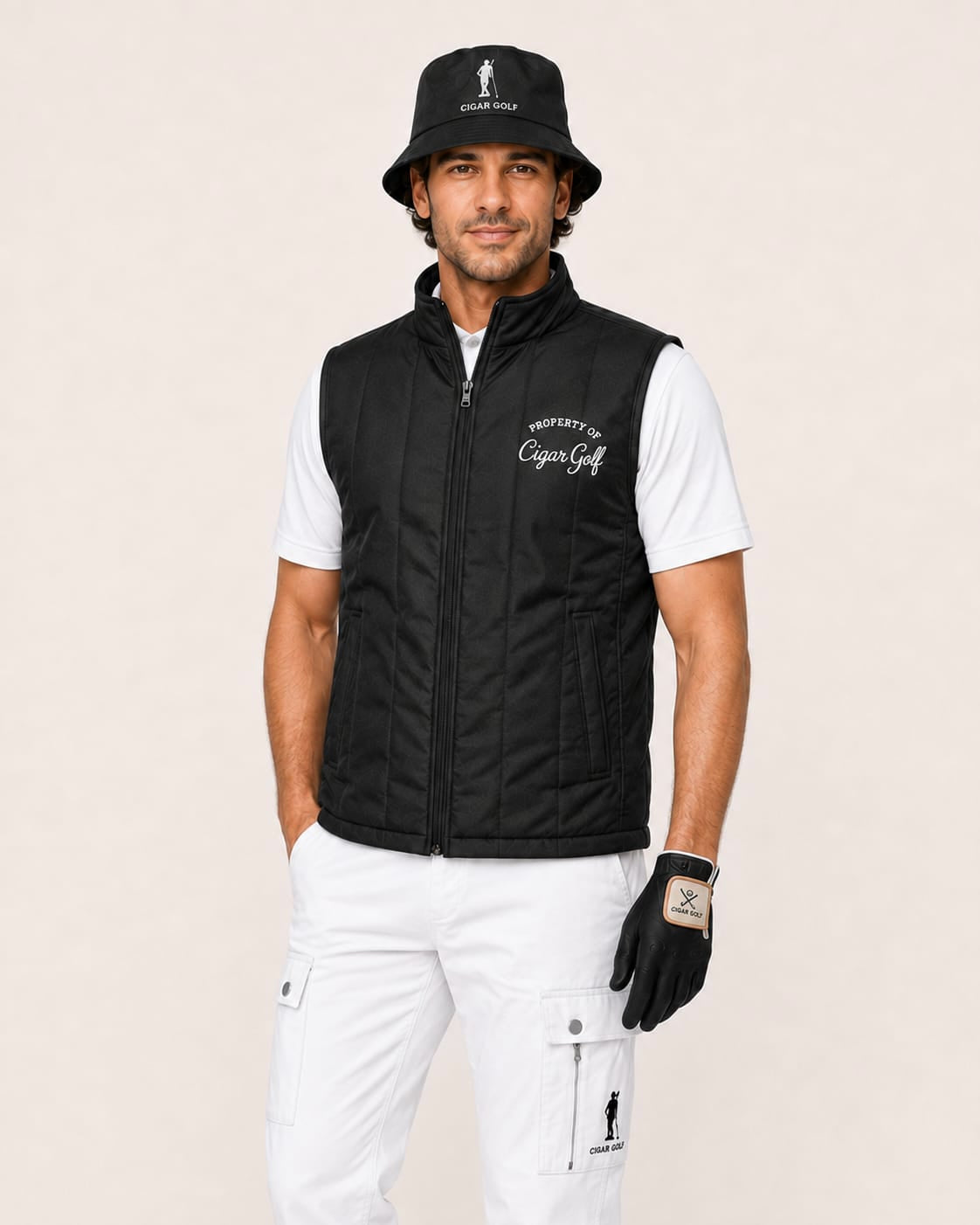 Cigar Golf property vest black model front