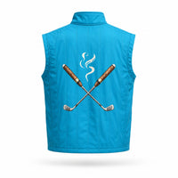 Cigar Golf property vest blue flat back