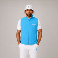 Cigar Golf property vest blue model front white look