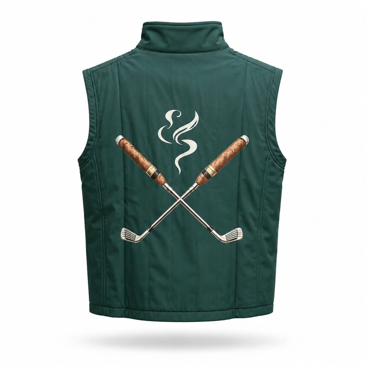 Cigar Golf property vest green flat back