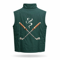 Cigar Golf property vest green flat back