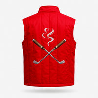 Cigar Golf property vest red flat back