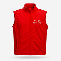 Cigar Golf property vest red flat front